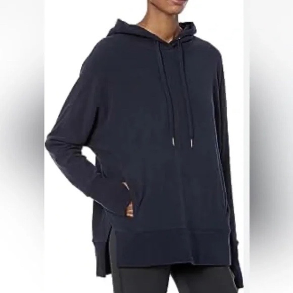 Sweaty Betty Liberate Luxe Fleece Hoodie In Navy Blue Size XS